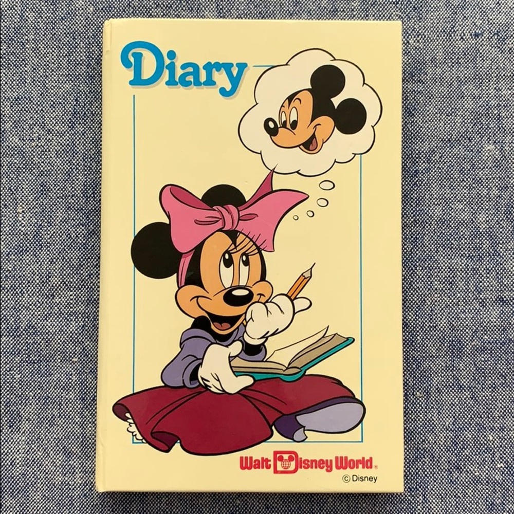 RARE VINTAGE Walt Disney World Diary Minnie Mickey